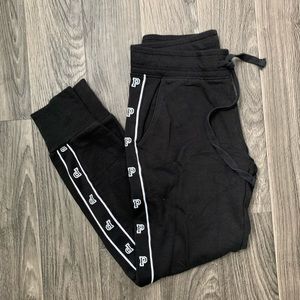 PINK black sweatpant joggers size Small